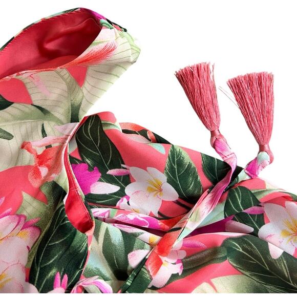 Tommy Bahama Floral Tropical Midi Dress Sz XXS Sleeveless Lined High Low Hem - Picture 5 of 9